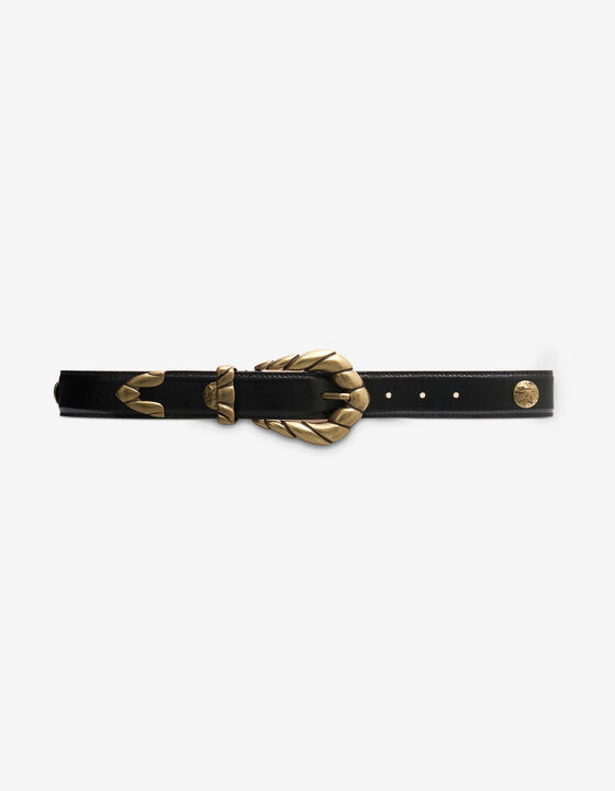 EMBELLA CABOCHO LEATHER BELT