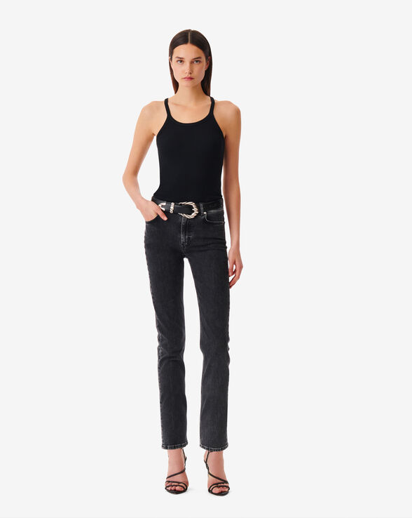 DEEN DISTRESSED STRAIGHT-FIT JEANS