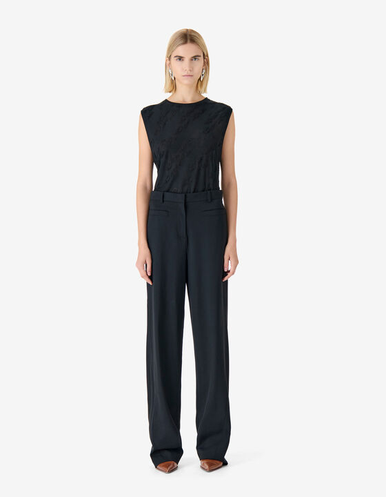 WIDE-LEG TAILORED PANTS