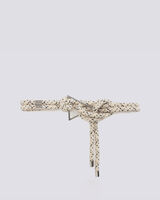 DOBLA TRIANGULAR BUCKLE WOVEN ROPE BELT  image number null