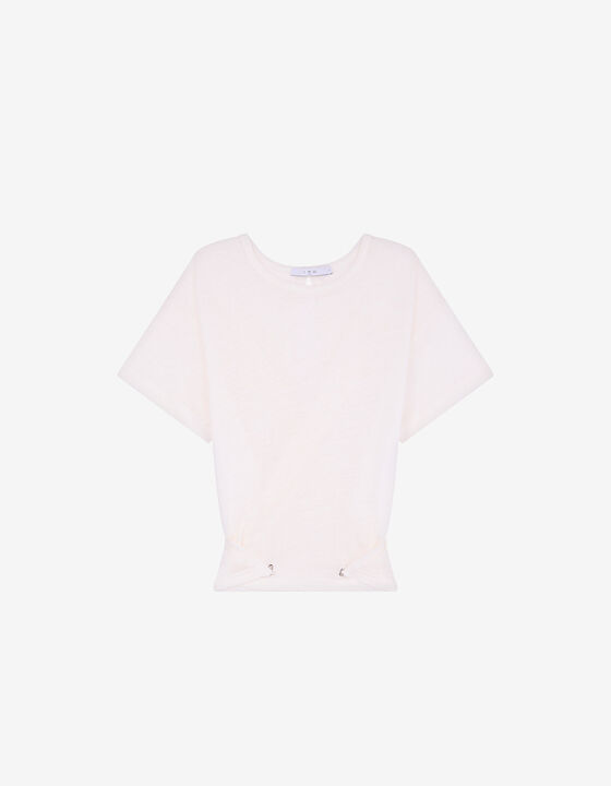 OPEN-BACK LINEN T-SHIRT