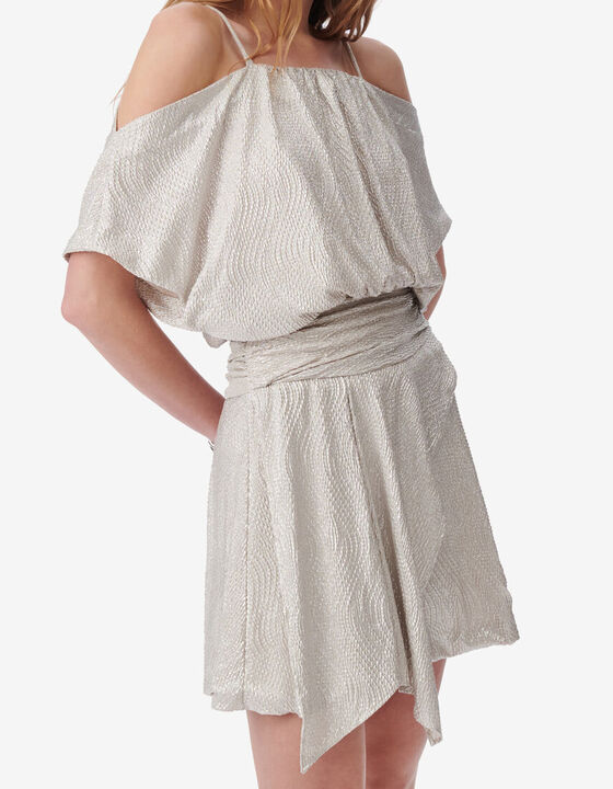 JERSEY LUREX MINI DRESS