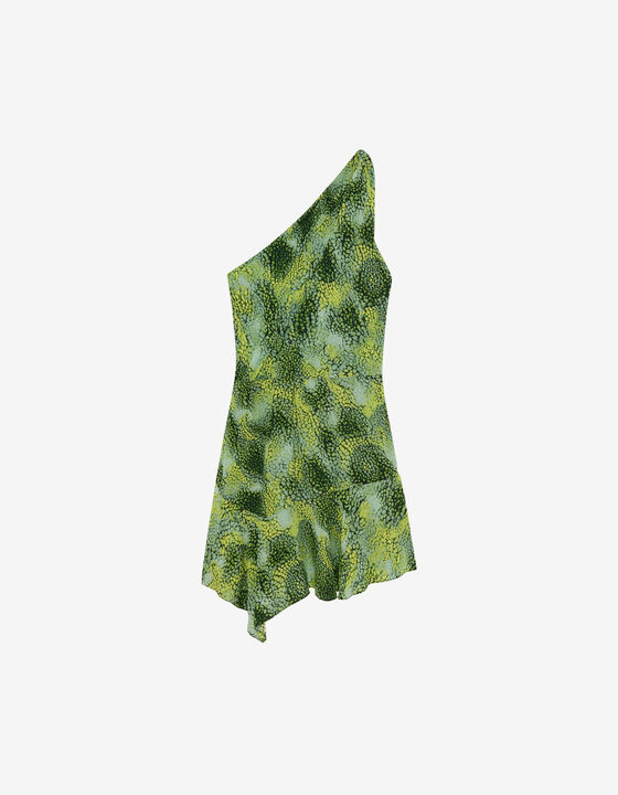 ROBE ASYMÉTRIQUE À IMPRIMÉ
