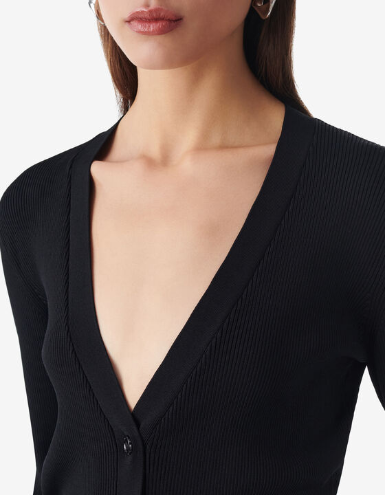 RIBBED CARDIGAN