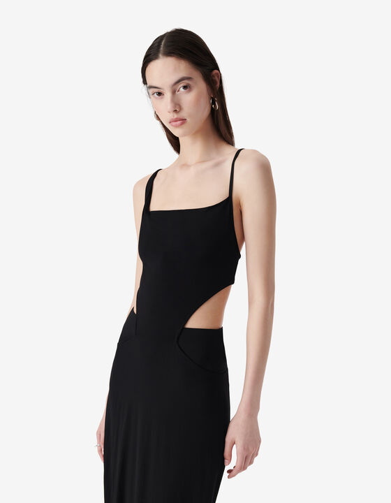 SQUARE-NECK LONG DRESS