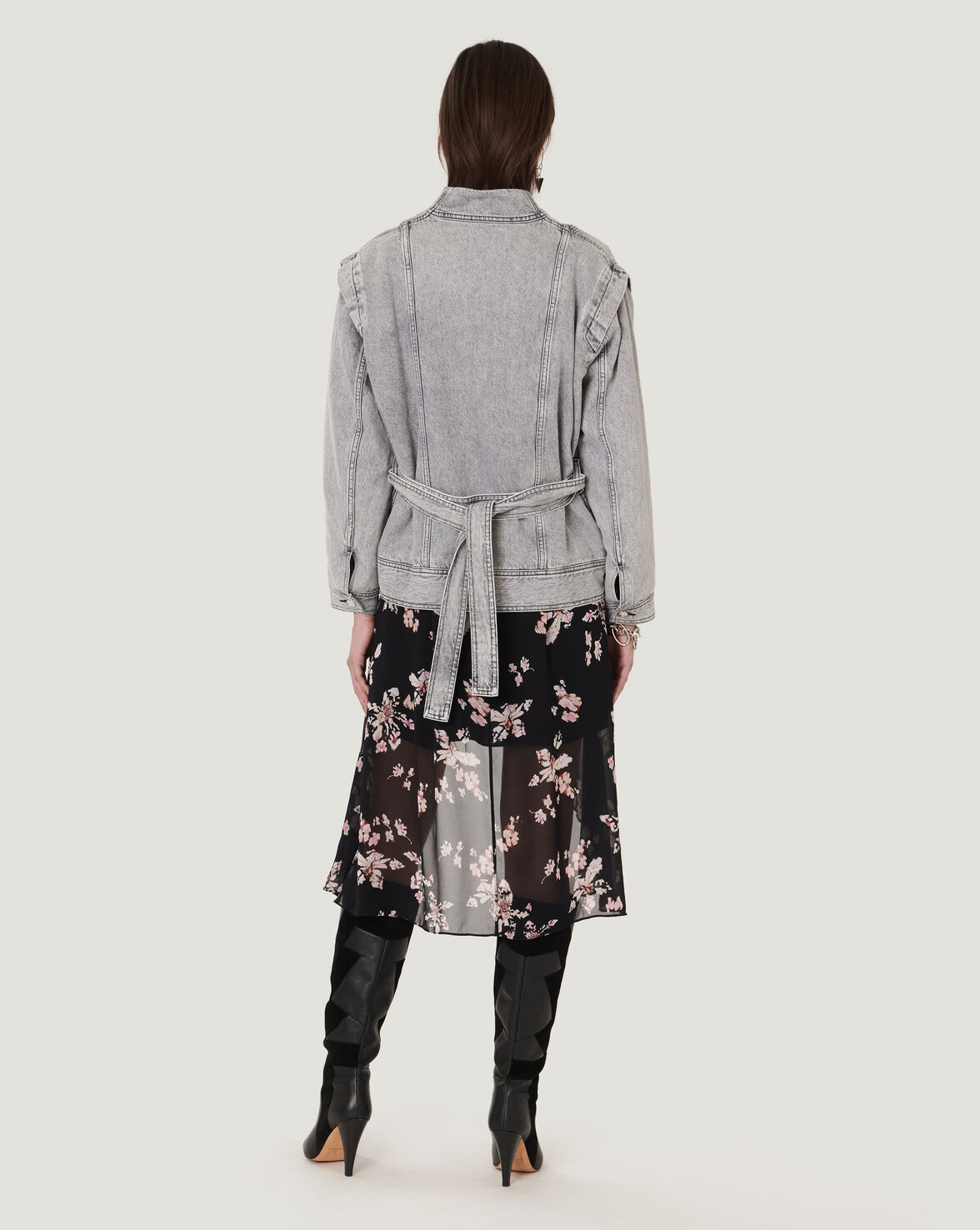 DITRE WASHED DENIM KIMONO JACKET image number null