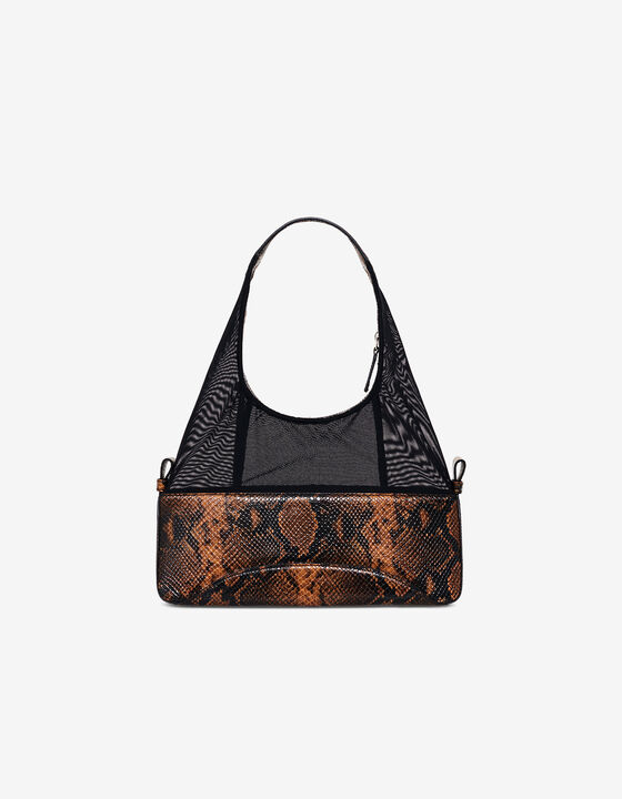 MINI PYTHON DUAL-MATERIAL HOBO BAG