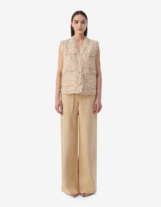 VESTE SANS MANCHES EN TWEED