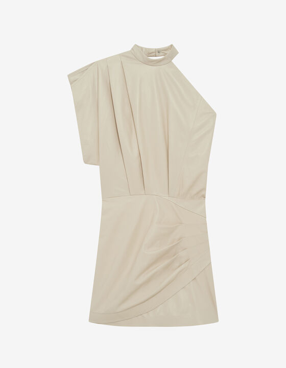 ROBE ASYM&Eacute;TRIQUE EN CUIR