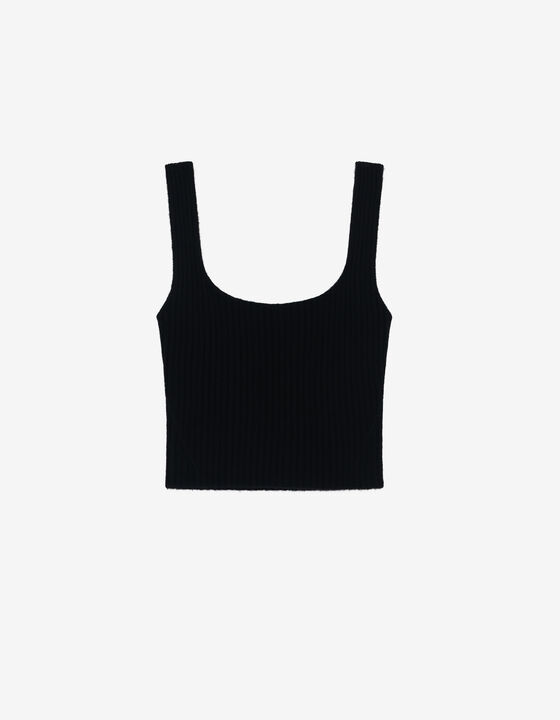 RIBBED SQUARE NECK TOP