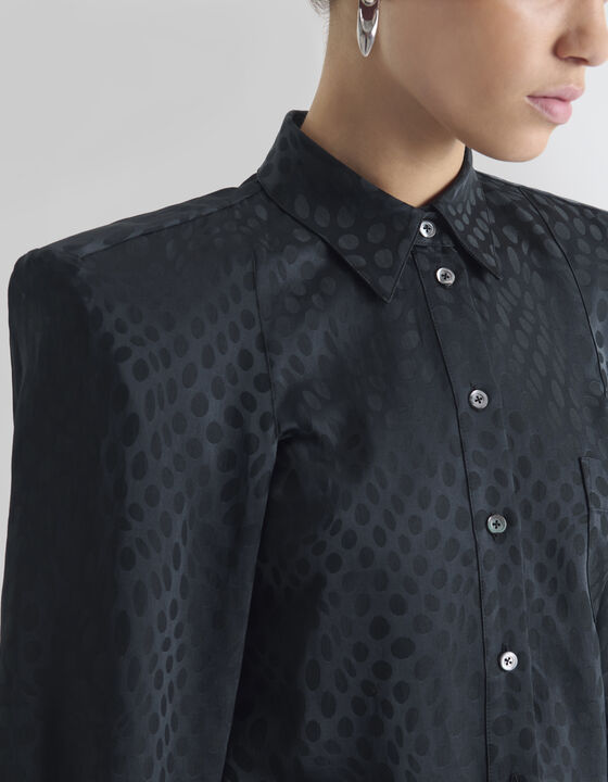 JACQUARD SHIRT WITH STRUCTURED SHOULDERS