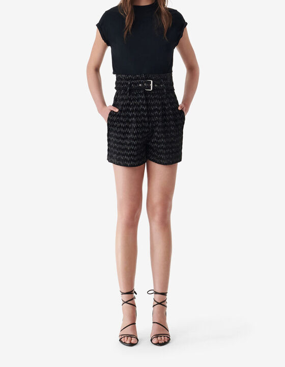SHORT TAILLE HAUTE LUREX
