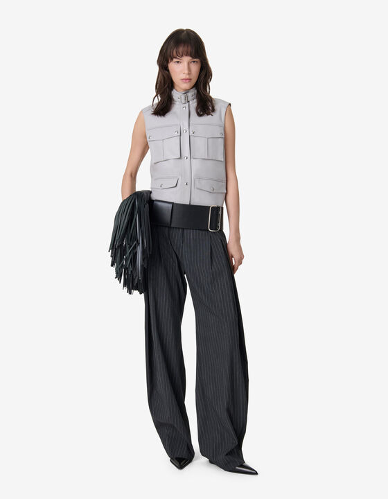 STRIPED SUIT PANTS