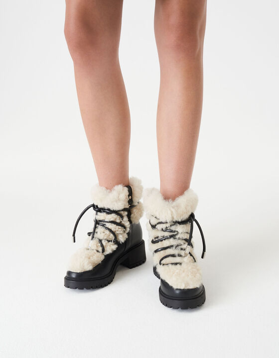 LUGNY LEATHER PLATFORM BOOTS