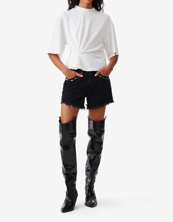 OVERSIZED PLEATED T-SHIRT