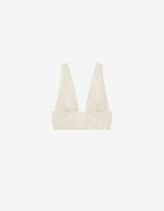 TOP COURT EN CUIR