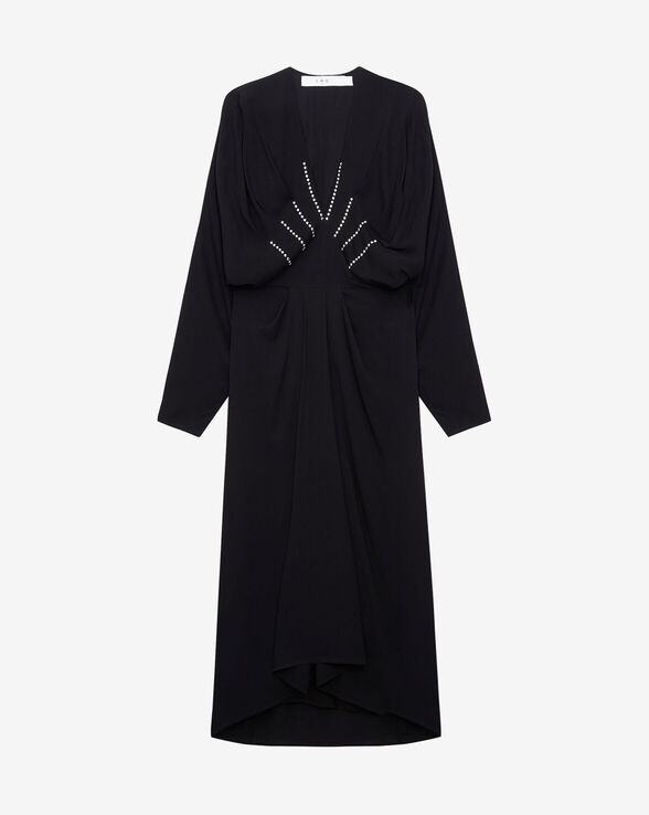 ROBE LONGUE COL V ELEONORA