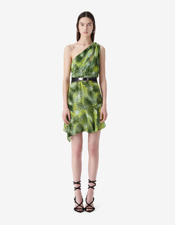 ROBE ASYMÉTRIQUE À IMPRIMÉ