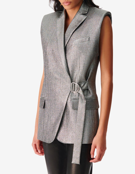 SLEEVELESS SUIT JACKET