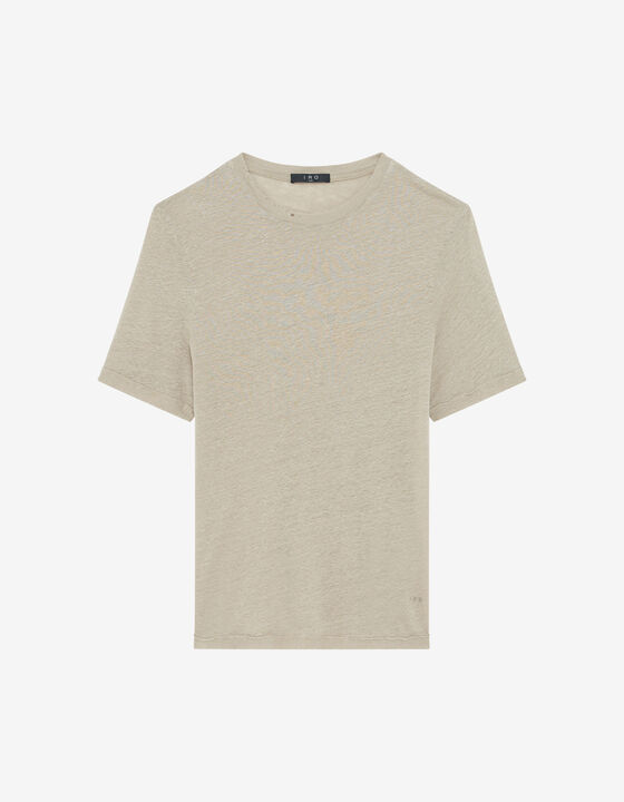 ROUND-NECK LINEN T-SHIRT