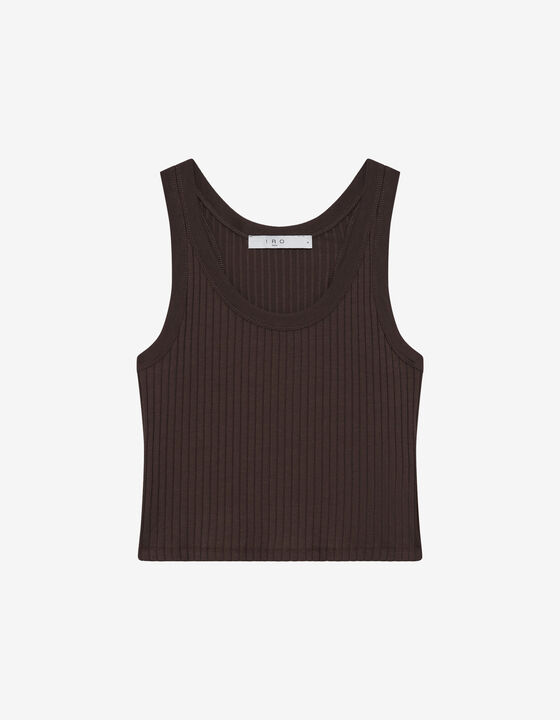 CROPPED RIBBED TANK TOP