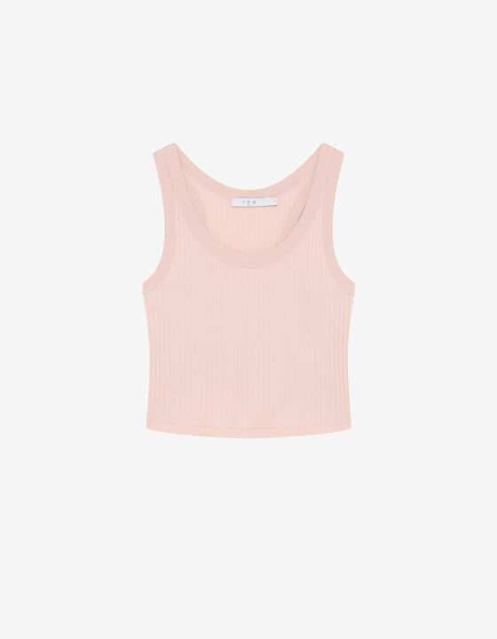 CROPPED RIBBED TANK TOP