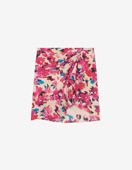 FRILLY PRINTED SKIRT