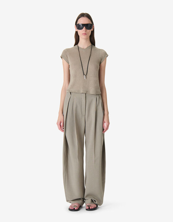 LINEN V-NECK T-SHIRT