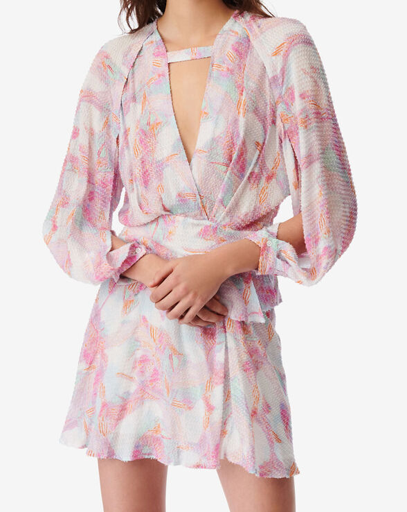 ROBE IMPRIMÉE COL V FRANCI
