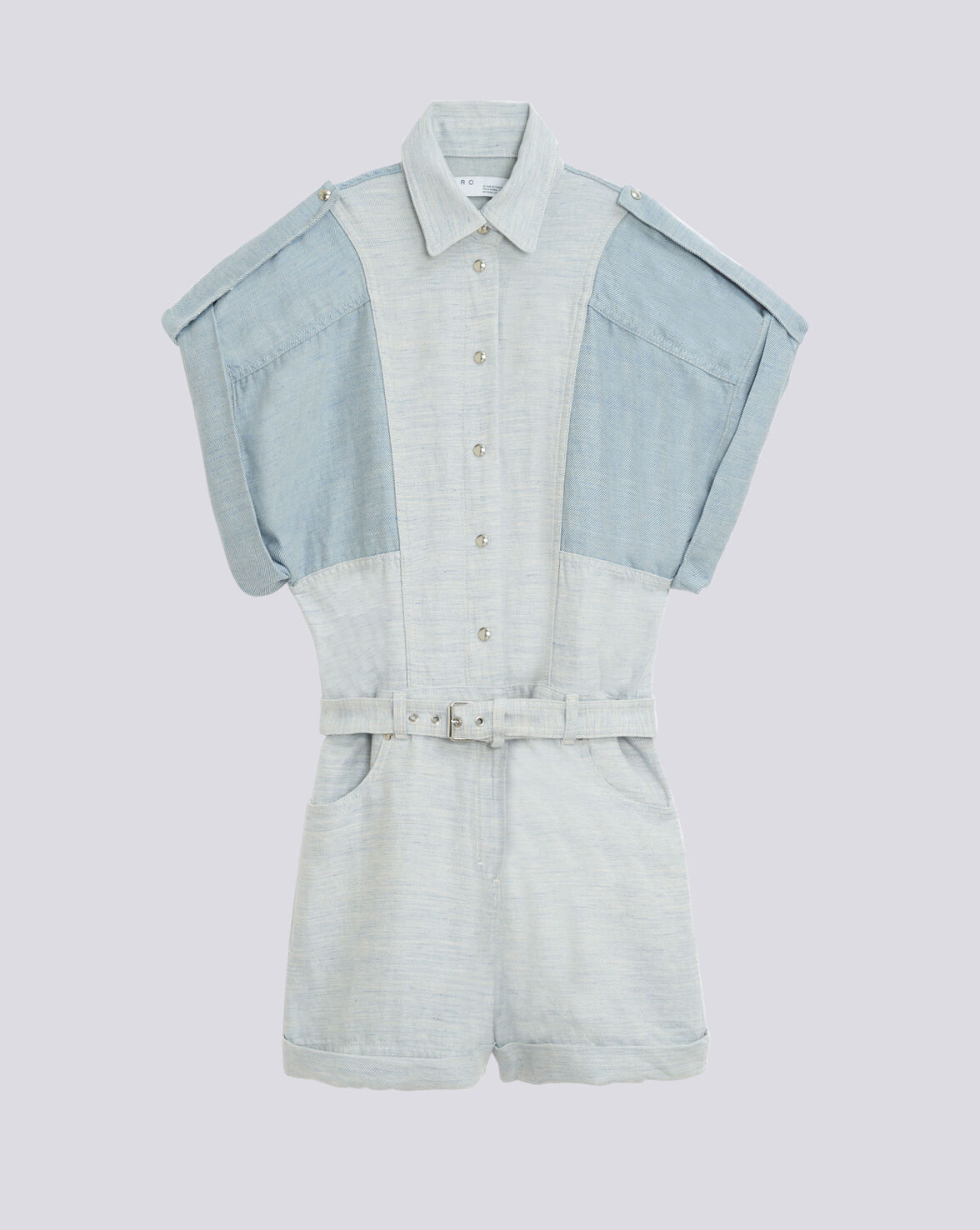 LANDEMON BICOLOUR DENIM JUMPSUIT image number null