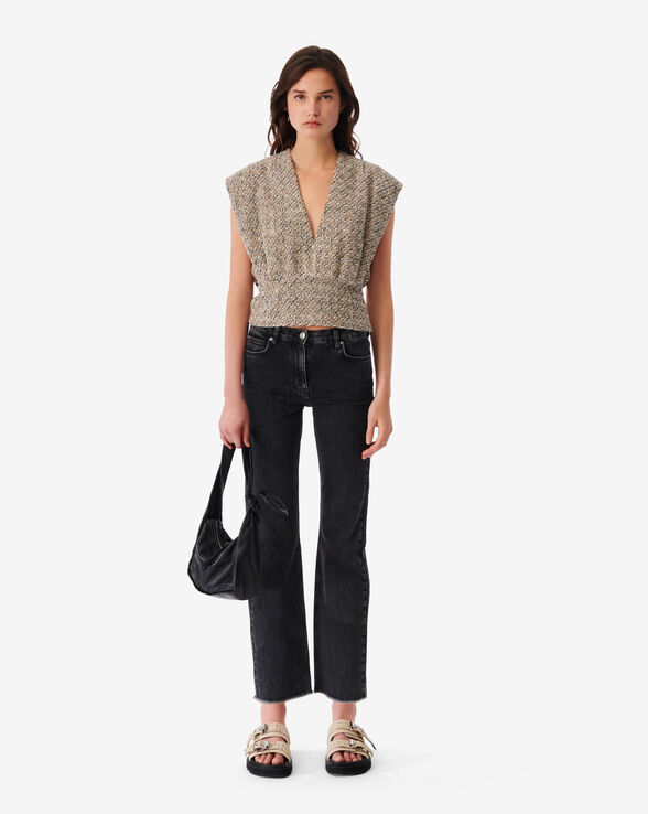 LOTTI DISTRESSED BOOT-CUT JEANS