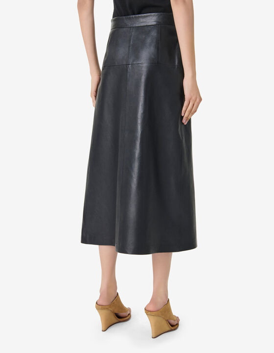 LONG LEATHER SKIRT