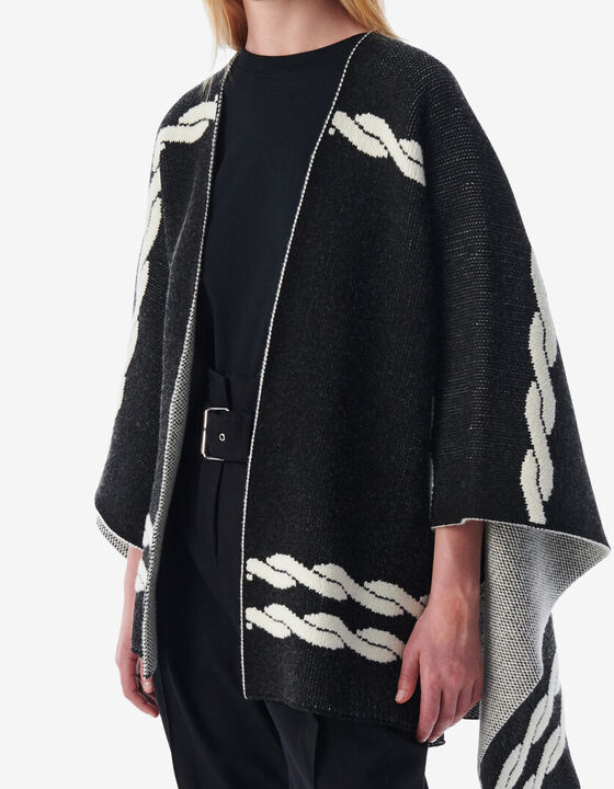 BRAIDED JACQUARD CAPE