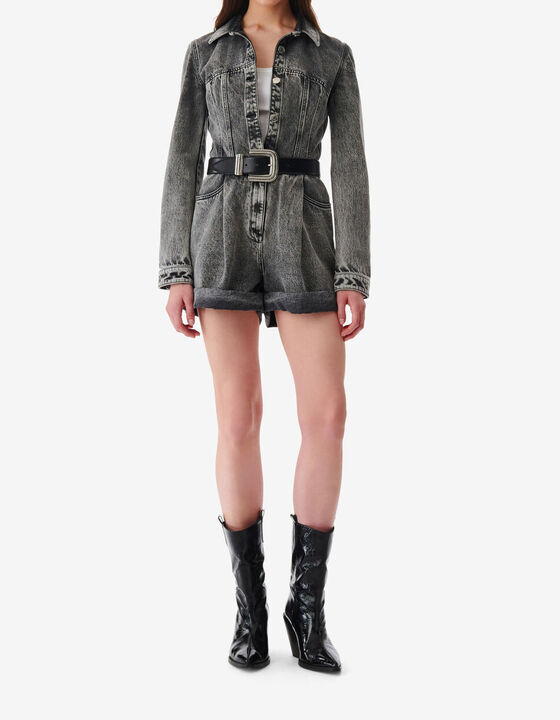 FADED DENIM PLAYSUIT