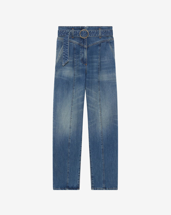 INDIO BELTED CARROT CUT JEANS