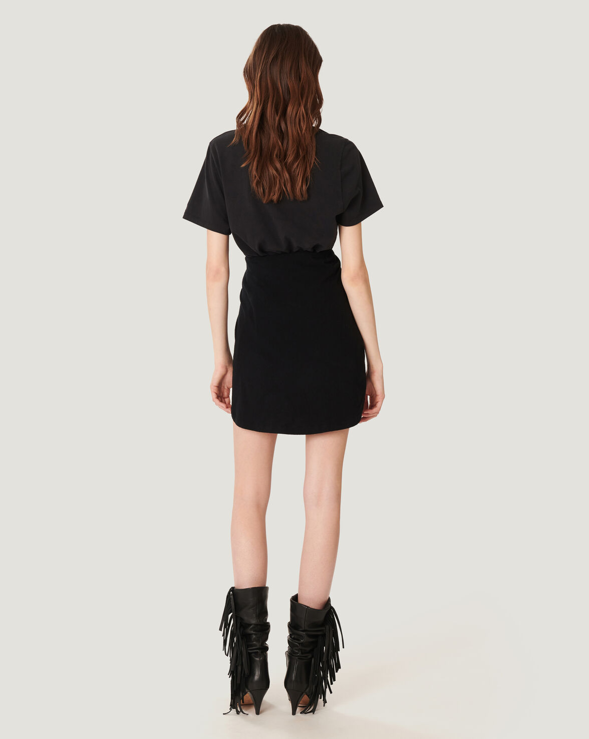 SERTA DRAPED COTTON MINI SKIRT image number null