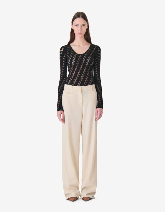 OPENWORK KNIT BODYSUIT