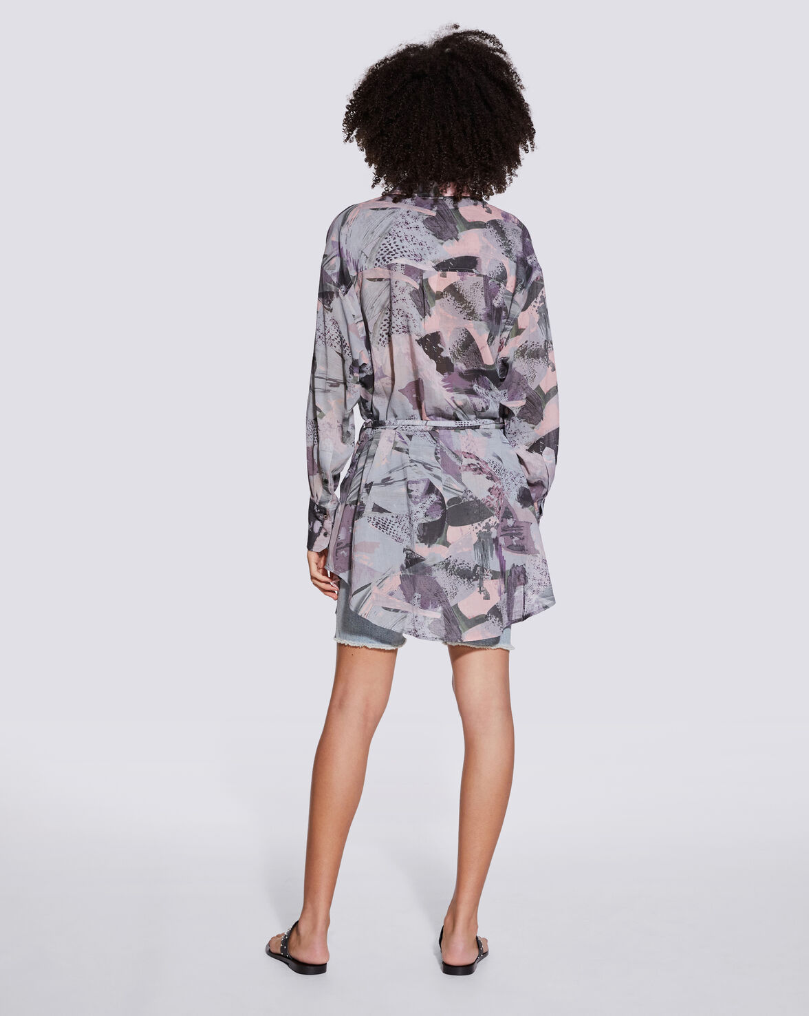 CIELO VINTAGE PRINTED TIE WAIST TUNIC image number null