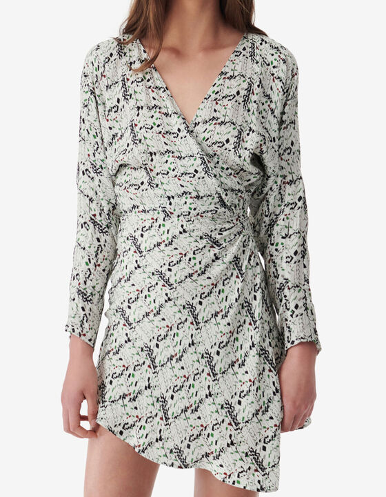 PRINTED SILK SHORT DRESS