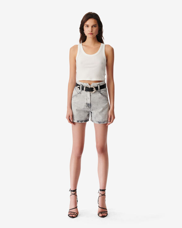 PAMUK FADED DENIM SHORTS