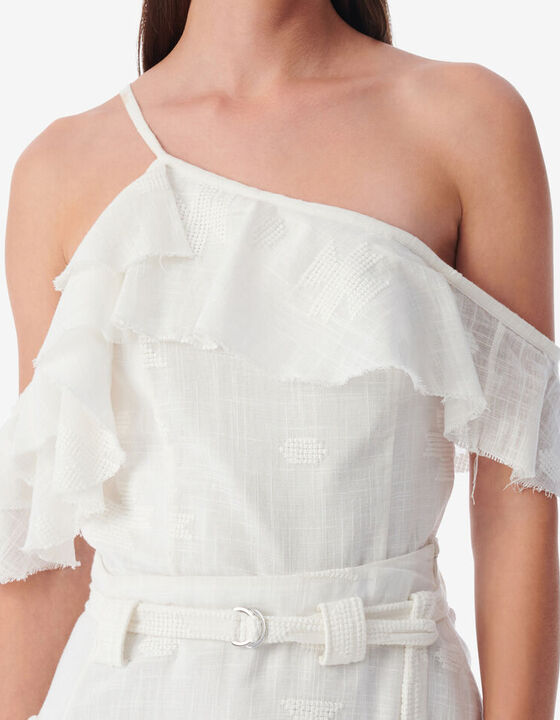ASYMMETRICAL RUFFLED TOP