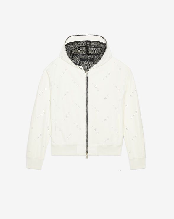 VESTE À CAPUCHE EN CUIR PERFORÉ PRANE