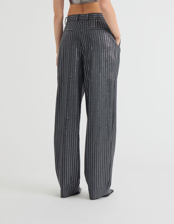 PANTALON DE TAILLEUR &Agrave; SEQUINS