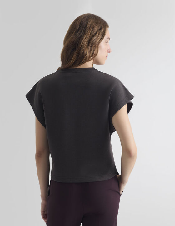 STRUCTURED-SHOULDER T-SHIRT