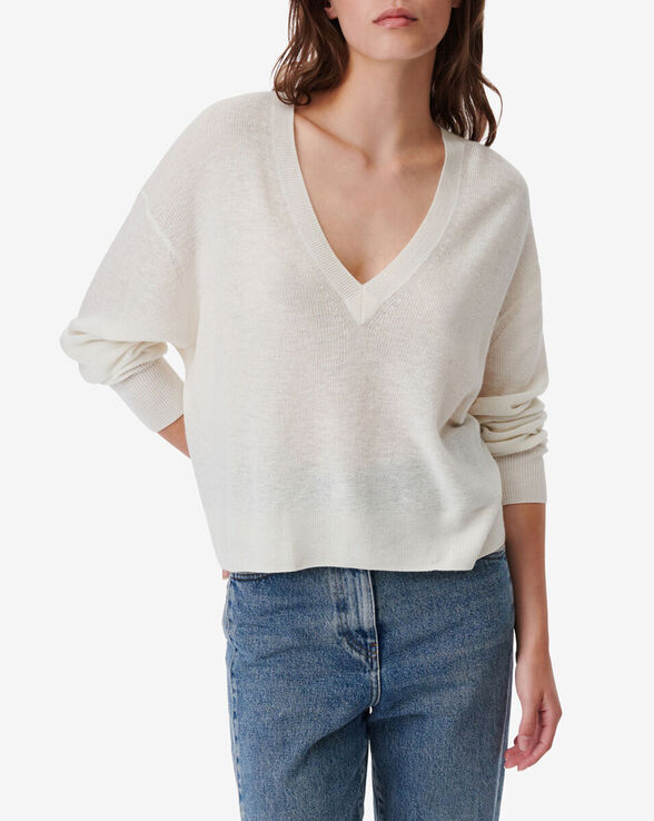 ZANIE KNIT V-NECK SWEATER