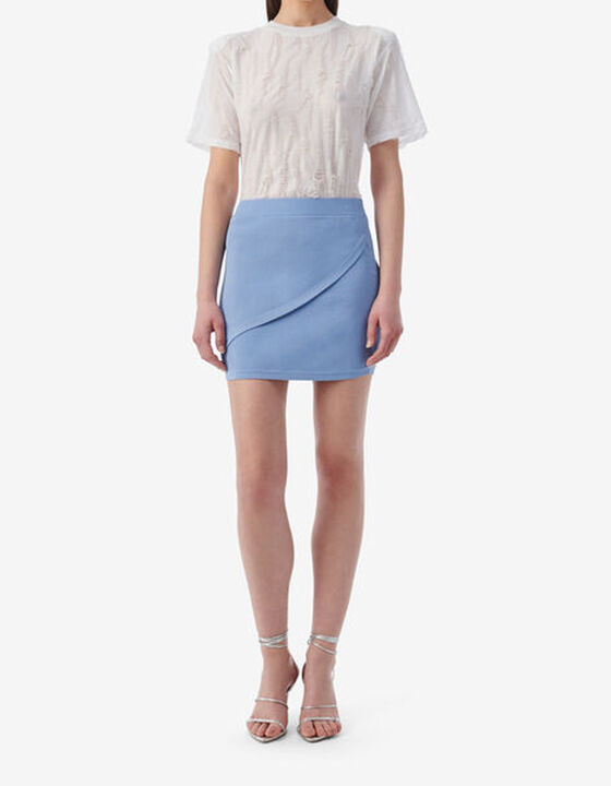 SHORT RIBBED SKIRT