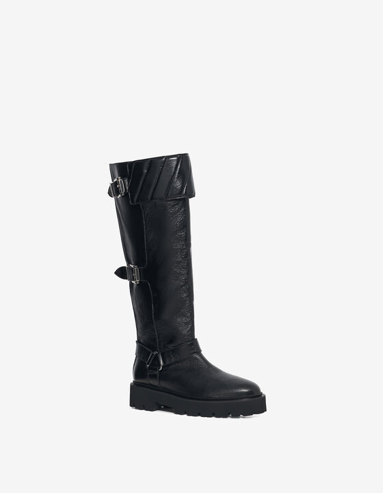 LUG SOLE BIKER BOOTS