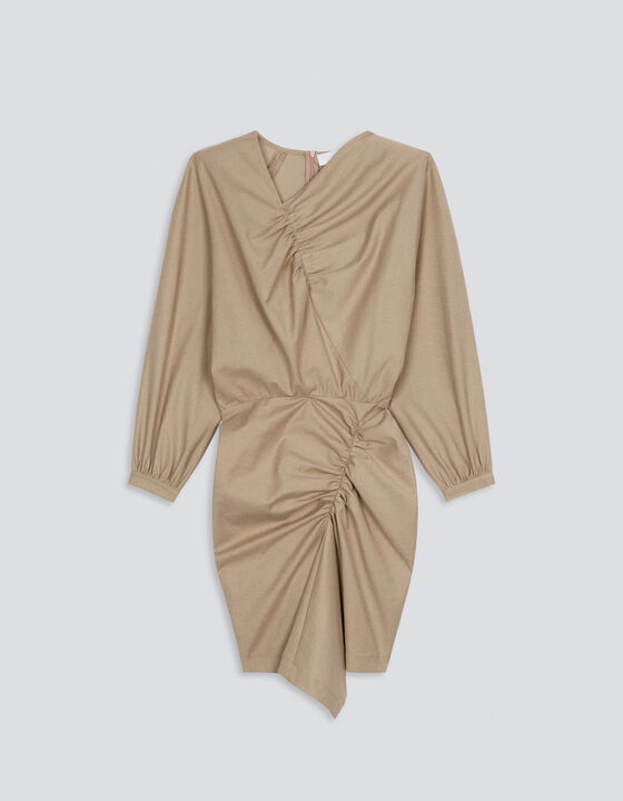 OUSMA GATHERED FRONT DRESS