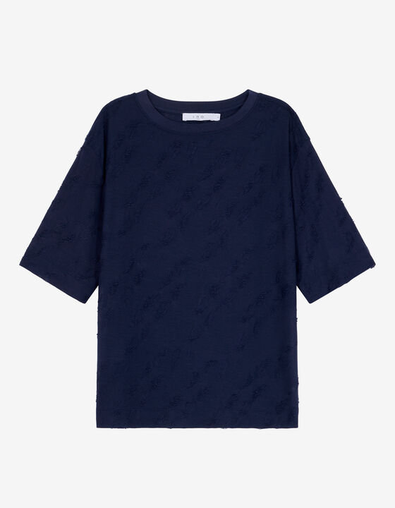 TEXTURED ROUND NECK T-SHIRT
