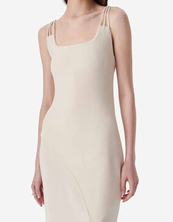 LONG STRAPLESS DRESS